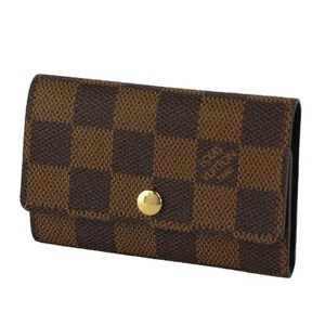 Louis Vuitton Damier Multicles Wallet Key Case Canvas Leather Dark Brown